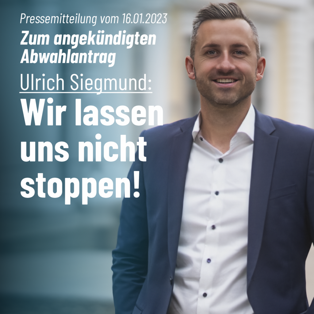 Siegmund (AfD): Wir lassen uns nicht stoppen! – AfD Fraktion