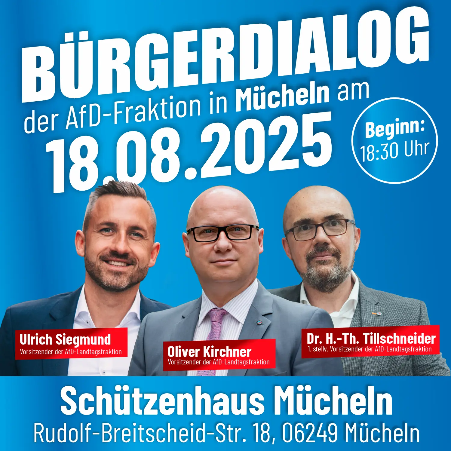 Bürgerdialog der AfD-Fraktion in Mücheln